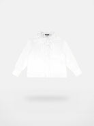 Fax Copy Express Detachable Ruff Collar Shirt in White