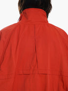 MASONPRINCE Oversized Structural Nylon Jacket in Red - On Model #color_red