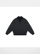 MasonPrince Faux Two Piece Wool Blend Polo in Charcoal