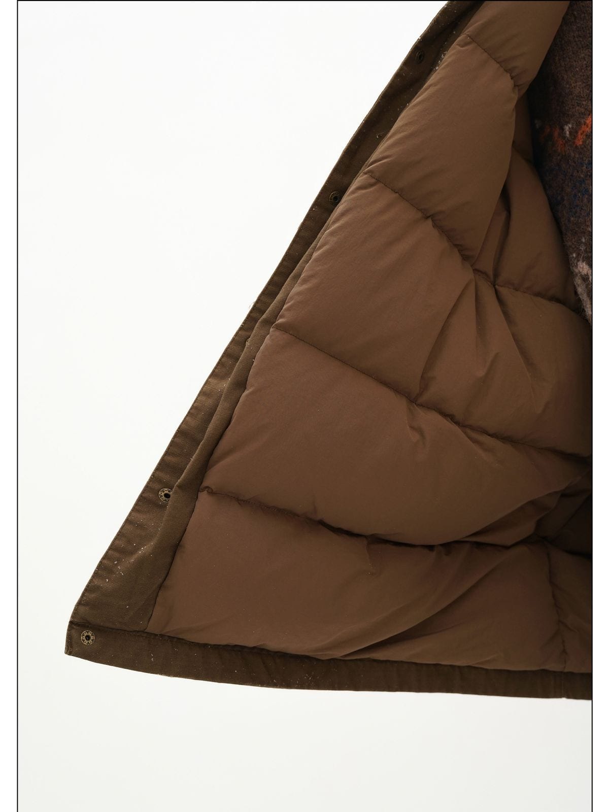 MasonPrince Sherpa Collar Down Puffer in Green - Detail