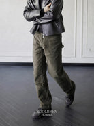 Roolrren Homme Moleskin Double Knee Pants in Olive - Lifestyle