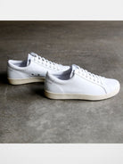 Soda Trendy Goods Italian Leather Tennis Sneakers in White/Ecru