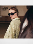 FUTURE UPDATE Chunky Geometric Sunglasses in Black - Lifestyle
