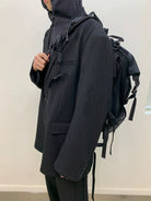 NeverSeez Hand Distressed Embroidered Blazer in Brown