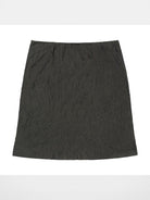 Simple Project Crinkled Texture Micro Flare Mini Skirt in Gray