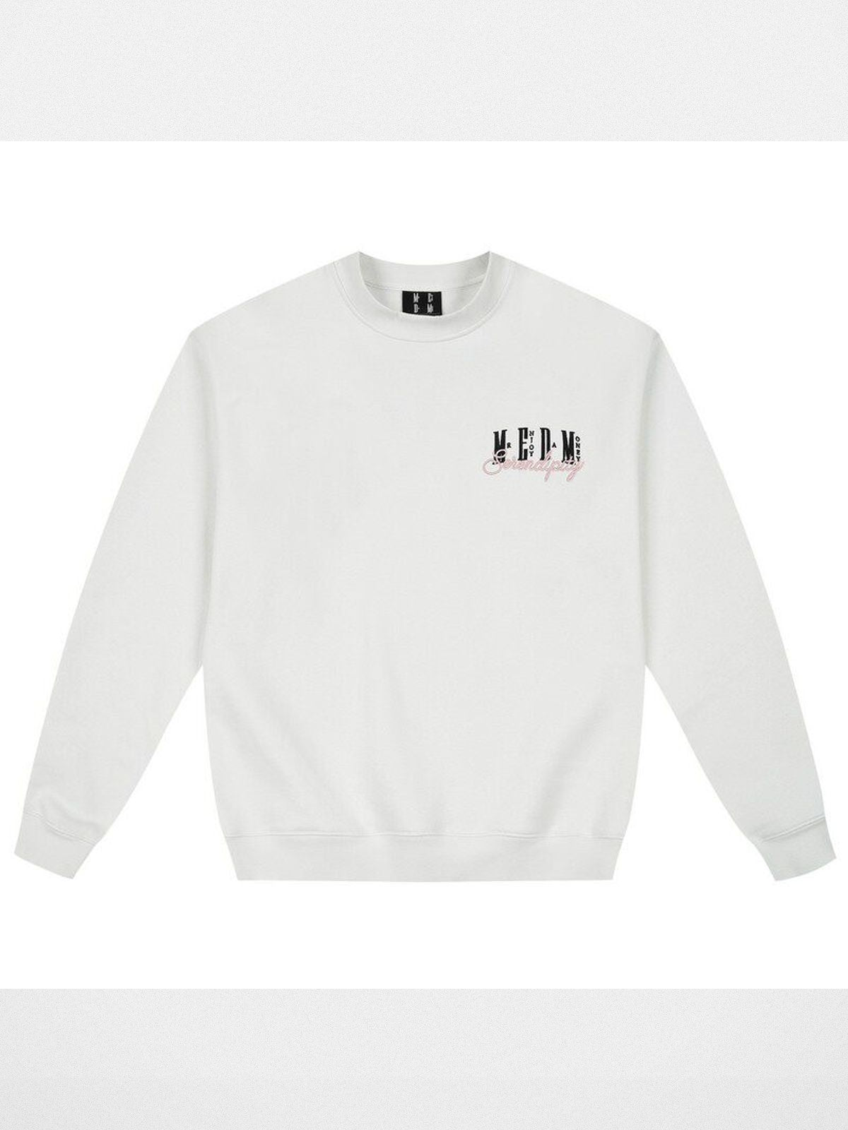 MEDM Classic Fleece Lined Crewneck in White