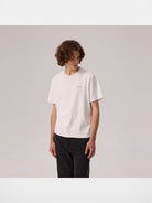 AFterTaste Small Crew Neck T Shirt in White - On Model