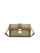 FION Coated Canvas Lock Clasp Boston Bag in Mint