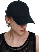BLACKHEAD Distressed Embroidered Baseball Cap in Purple - On Male Model