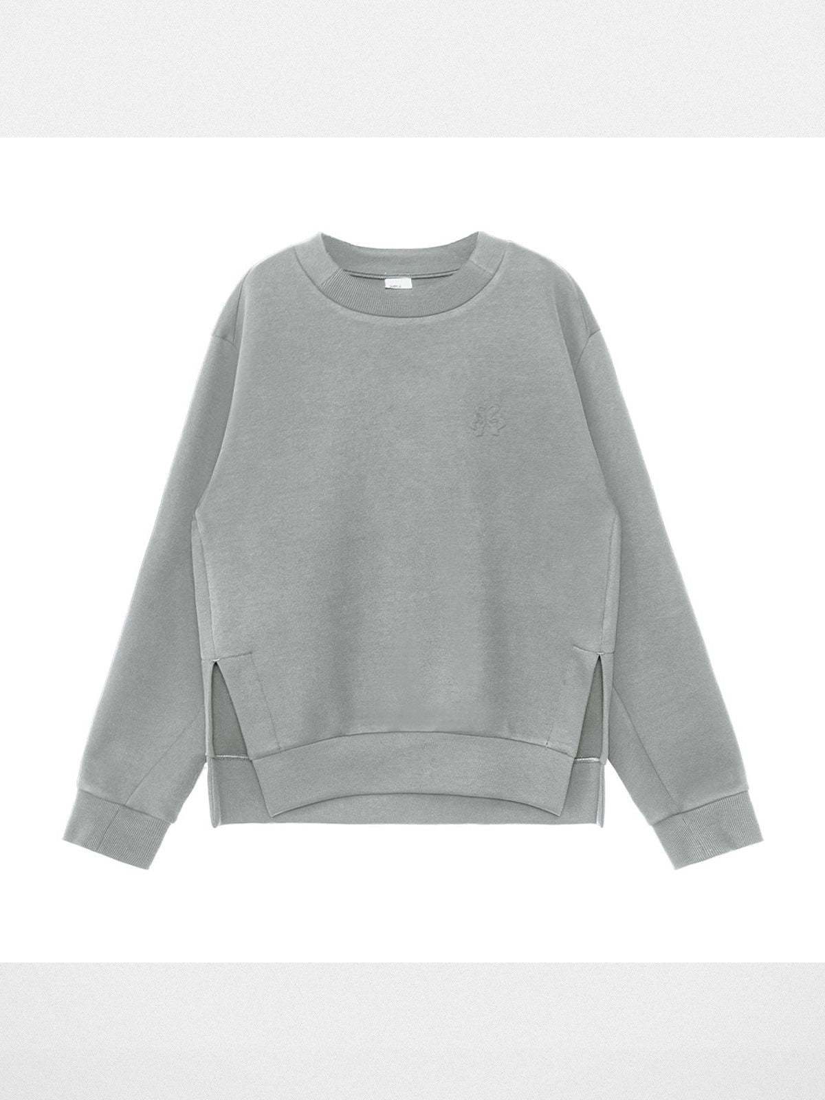 Simple Project Side Slit Air Layer Sweatshirt in Gray