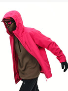 FPA Technical Hooded Hiking Jacket in Hot Pink - On Model