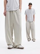 MEDM Cooling Wide Leg Track Pants in Mint - On Male Model