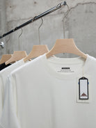 NANS Long Staple Cotton Long Sleeve T Shirt in White - Detail