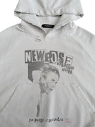 UNKNOWNWORLD Distressed Punk Print Hoodie in Gray