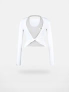 PUKI Mock Layered Halter Top in White