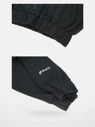 SOD Washed Layered Zip Up Hoodie in Black - Detail