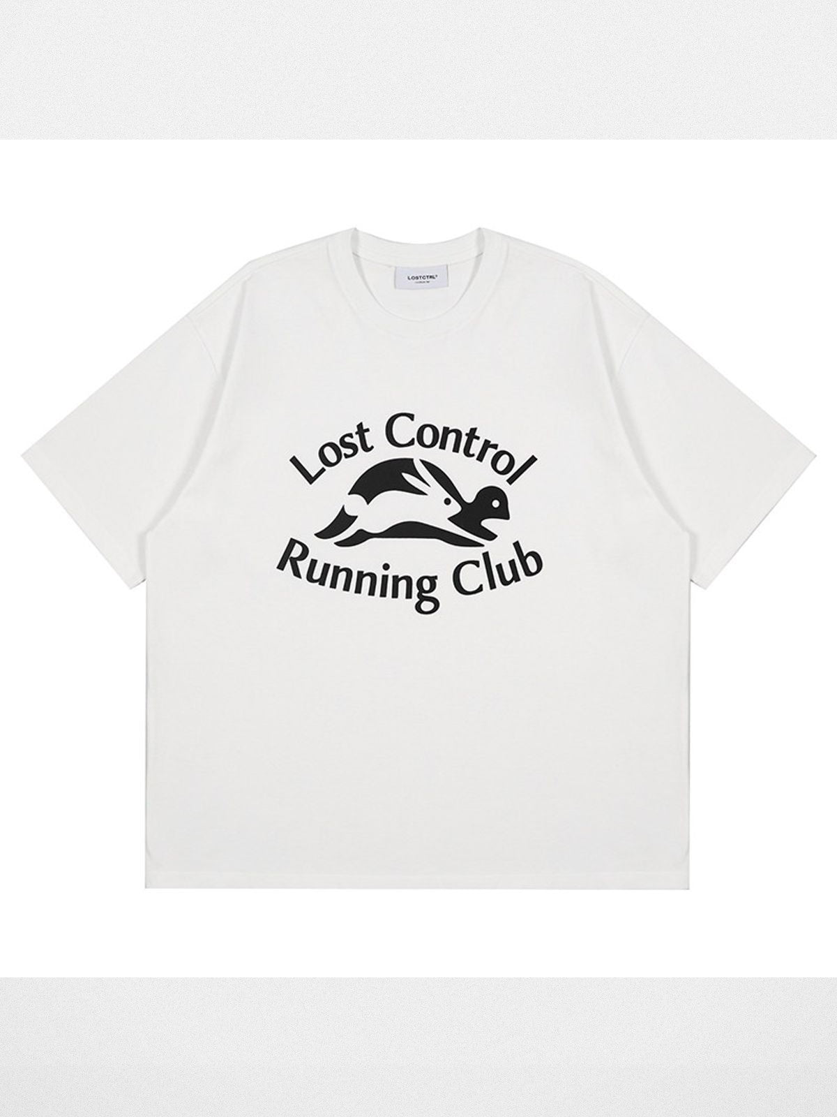 LOSTCTRL Tortoise Hare Heavyweight T Shirt in White