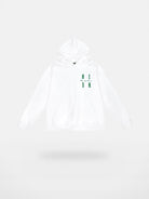 MEDM Embroidered Logo Hoodie in White