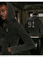 BADSEED Rust Wash Hooded Denim Jacket in Denim - Lifestyle