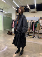 NeverSeez Air Layer Bubble Skirt in Black - On Model