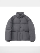 NANS Wool Touch High Neck Down Puffer in Gray