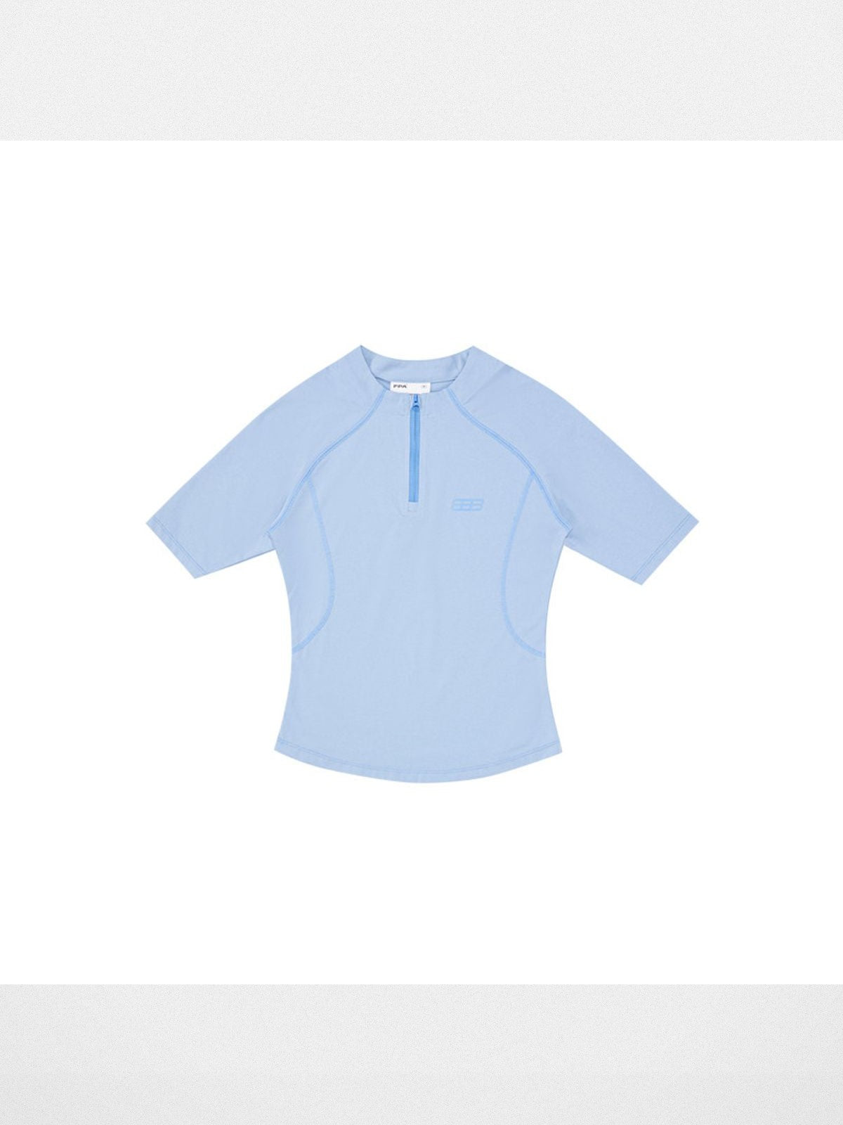 FPA Sorona Knit Half Zip Top in Sky Blue