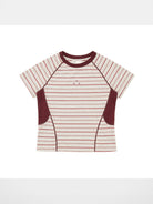 FPA Striped Contrast Panel Tee in Beige