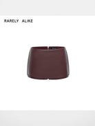 rarely alike Side Zip Faux Leather Mini Skort in Burgundy