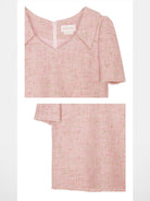 SHUSHU/TONG Heart Collar Cotton Blend Blouse in Pink - Detail