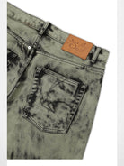 SOD Hand Tie Dye Distressed Straight Jeans in Gray