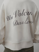 RandomPiece Cropped Cotton Zip Up Hoodie in White - On Model