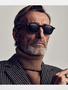 Future Update Retro Acetate Frames in Black - On Model