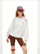 FPA Contrast Stitch Thermal Sweatshirt in Gray - On Model