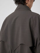 Simple Project Textured Plaid Harrington Jacket in Black - On Model