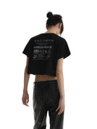 MasonPrince Heavy Wash Cotton T Shirt in Black - On Female Model
