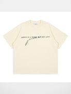 LOSTCTRL Withered Letters Heavyweight T Shirt in Cream