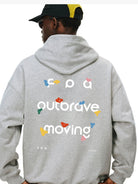 FPA Heavyweight Graphic Hoodie in Gray - On Model