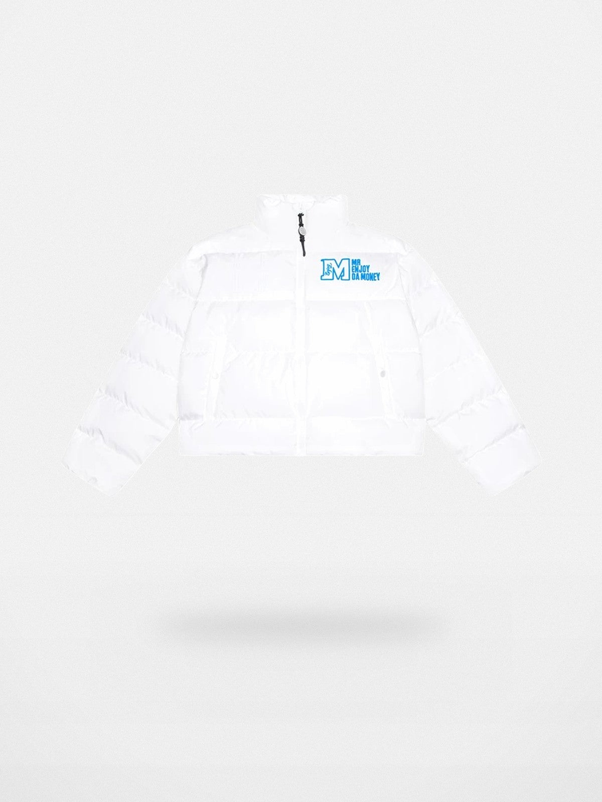 MEDM Embroidered Down Puffer Jacket in White