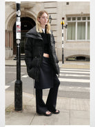 RARELY ALIKE Faux Two Piece Knit Skort in Black - Lifestyle