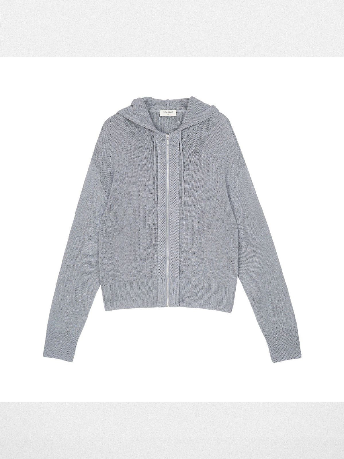Simple Project Washi Paper Yarn Zip Hoodie in Gray