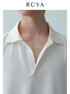 ROYA Long Staple Cotton Polo Shirt in White