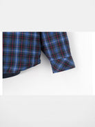 Acsense Studio Padded Plaid Shirt Jacket in Blue - Detail