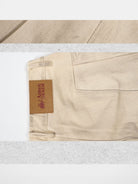 Amee Low Rise Curved Wide Leg Jeans in White - Detail