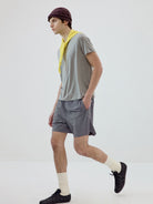 Simple Project Merino Wool Blend Crew T Shirt in Olive - On Model