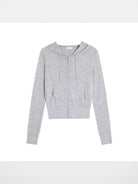 Alright then Zip Up Merino Wool Hoodie in Gray