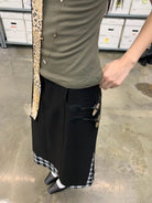 NeverSeez Slim Lyocell Wool Blend Tee in Green - On Model