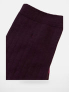 RandomPiece Color Block Wool Blend Socks in Burgundy