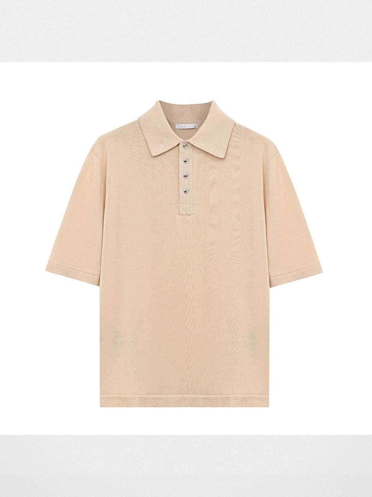Roolrren Homme Cotton Linen Polo Shirt in Beige