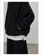 NANS Heavyweight Split Pocket Hoodie in Black - On Model