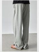 Roolrren Homme Heavyweight Cotton Knit Joggers in Gray - On Model
